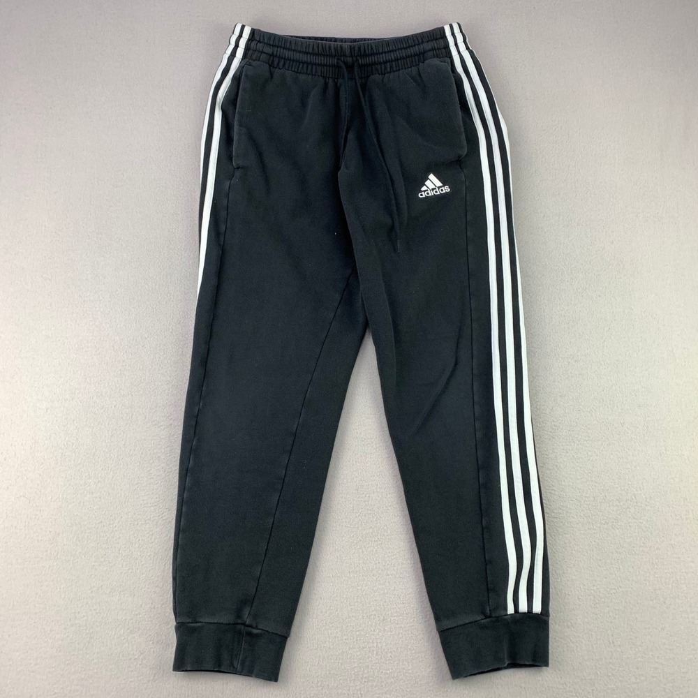 Adidas Jogger Sweatpants Mens M Black Athletic Tapered Soccer Training Gym